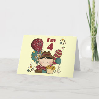 Tarjeta 4.ª Cowboy Tshirts y regalos