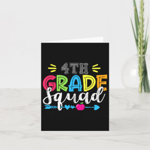 Tarjeta 4.º Equipo De Escuadrón De Grado De Vuelta A La Es