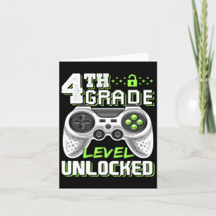 Tarjeta 4.º Videojuego desbloqueado de nivel de grado de v