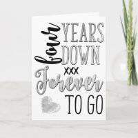 4 Aniversario, 4, 4 Años Abajo Por Siempre Por Ir