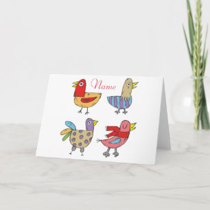 Tarjeta 4 Aves divertidas Thunder_Cove