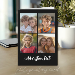 Tarjeta 4 Colage de fotos - puedes cambiar el color de fon