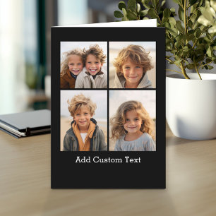Tarjeta 4 Colaje de fotos - puedes cambiar el color de fon