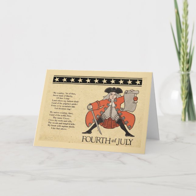 Tarjeta 4 de julio (Anverso)