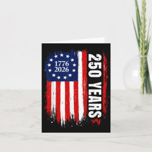 Tarjeta 4 de Julio 250 Años 1776-2026 250º Águila EE. UU.