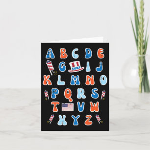 Tarjeta 4 De Julio Abc Alphabet Educación Preescolar Patri