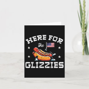 Tarjeta 4 De Julio Aquí Para Glizzies Hotdog Patriot Men W