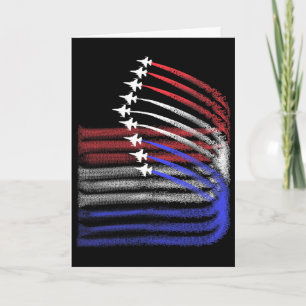 Tarjeta 4 De Julio Avión Bandera Americana Patriótico Usa 