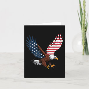 Tarjeta 4 De Julio Bald Eagle Estados Unidos Bandera Patri