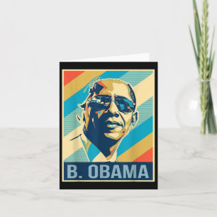 Tarjeta 4 De Julio Barack Obama Presidente Retro Patriótic
