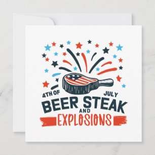 Tarjeta 4 De Julio: Carne De Cerveza Y Explosiones