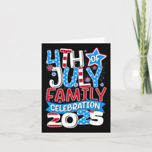 Tarjeta 4 De Julio Celebración Familiar 2025