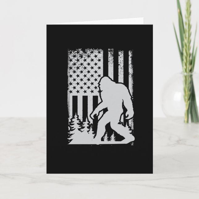 Tarjeta 4 de julio Celebración USA Bigfoot 1776 (Anverso)