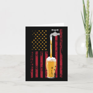 Tarjeta 4 De Julio Cerveza De Bandera Estadounidense