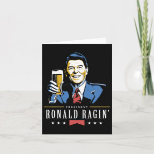 Tarjeta 4 De Julio Cerveza Divertida Ronald Ragin