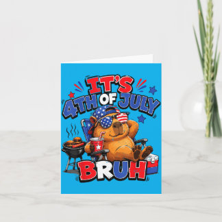 Tarjeta 4 de julio Chicos hermanos N 4 de julio Capybara r