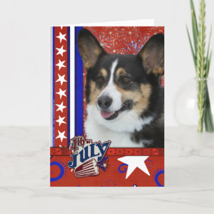 Tarjeta 4 de julio - Corgi