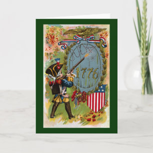 Tarjeta 4 de julio de 1776 Minuteman