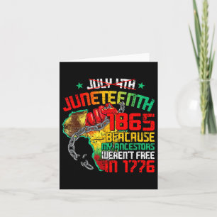 Tarjeta 4 de julio de 1865 porque mis antepasados hombres