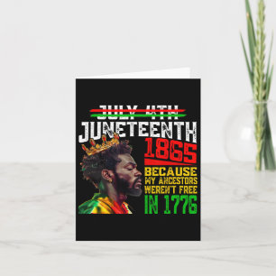 Tarjeta 4 de julio de 1865 porque mis antepasados son homb