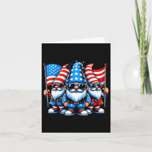Tarjeta 4 De Julio De 2024 Patriotic Gnomes Funny U