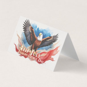 Tarjeta 4 de julio de Águila - Diseño de arte patriótico