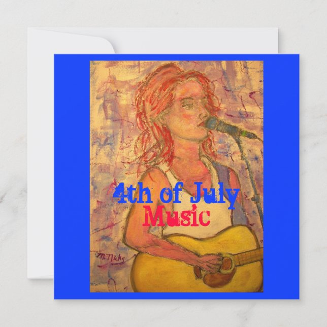 Tarjeta 4 de julio de música (Anverso)