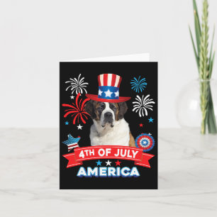 Tarjeta 4 De Julio Día Patriótico Independencia De Perro D