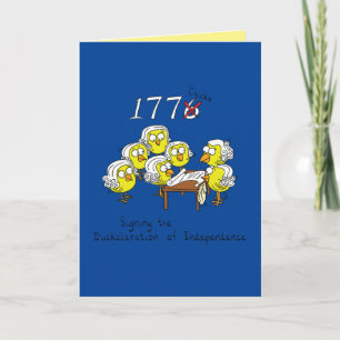 Tarjeta 4 de julio, divertida declaración de independencia