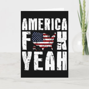 Tarjeta 4 de julio divertido - América sí