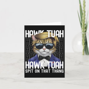 Tarjeta 4 De Julio El Gato Patriótico Usa Hawk Tuah Spit S
