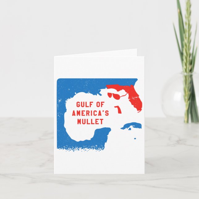 Tarjeta 4 de julio, el gracioso Mullet del Golfo de Améric (Anverso)