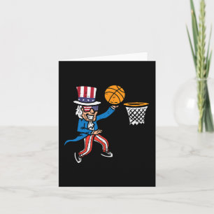 Tarjeta 4 De Julio El Tío Sam America De Baloncesto Hombre