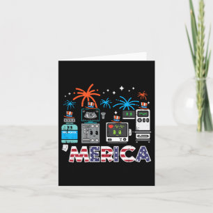 Tarjeta 4 de julio Enfermera Propofol Merica Scrub Top Pat