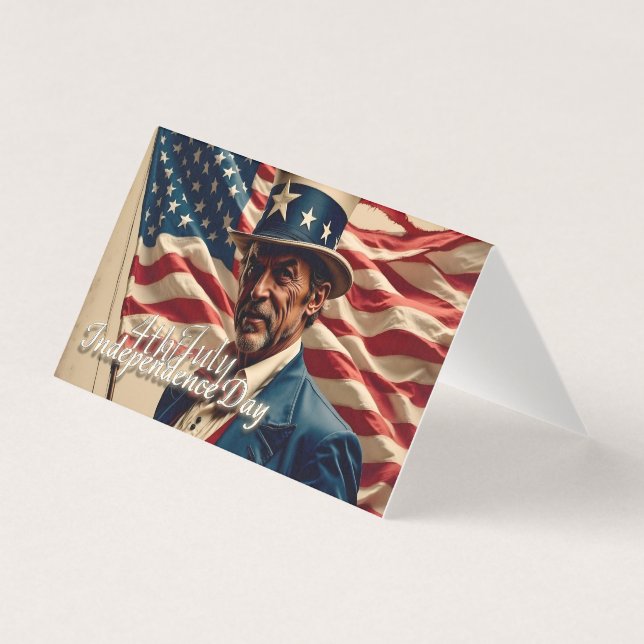 Tarjeta 4 de julio - Espíritu de independencia (Anverso)