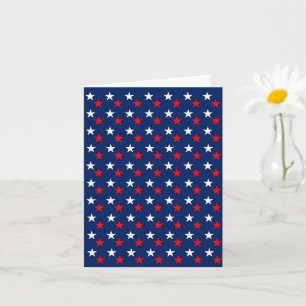 TARJETA 4 DE JULIO/ ESTRELLAS BLANCAS Y AZULES ROJAS