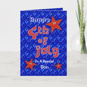 Tarjeta 4 de julio Estrellas por hijo