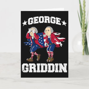 Tarjeta 4 de julio George Washington Griddy George Griddi