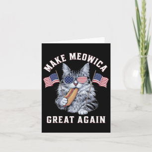 Tarjeta 4 De Julio Hacer A Meowica Grande De Nuevo Patriot