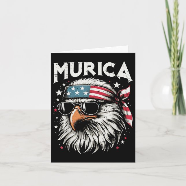 Tarjeta 4 De Julio Hombres Estadounidenses Eagle Murica Pa (Anverso)