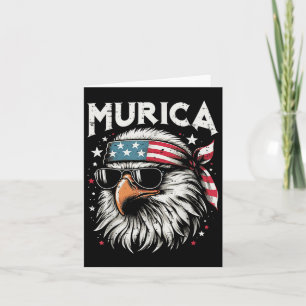 Tarjeta 4 De Julio Hombres Estadounidenses Eagle Murica Pa