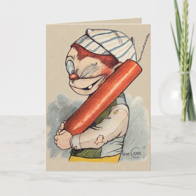 Tarjeta 4 de julio Ilustracion Gene Carr (Anverso)