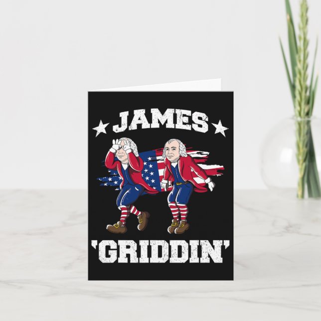 Tarjeta 4 De Julio James Madison Griddy James Griddin (Anverso)