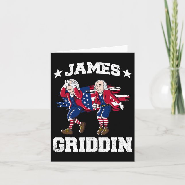 Tarjeta 4 De Julio James Madison Griddy James Griddin 1 (Anverso)