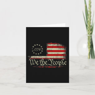 Tarjeta 4 de julio Nosotros el pueblo americano 1776 Viejo