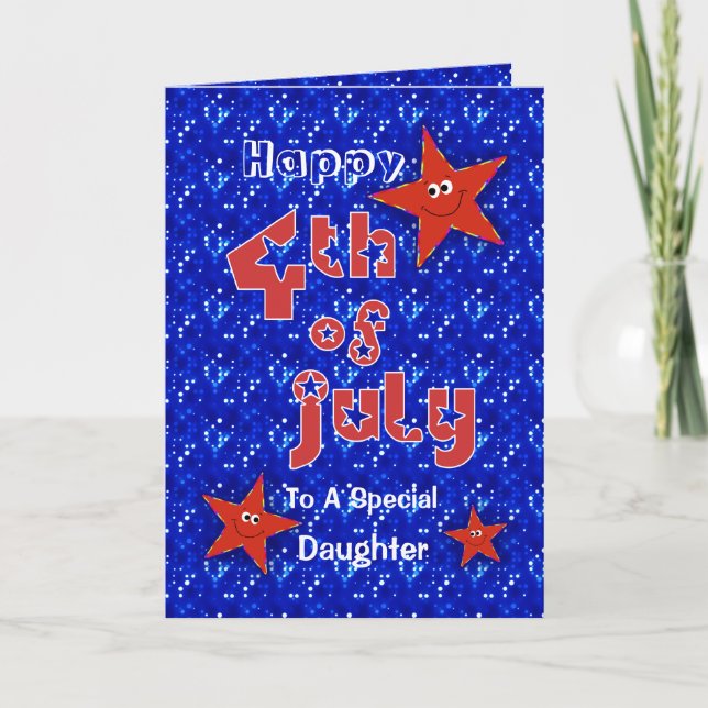 Tarjeta 4 de julio para la hija (Anverso)