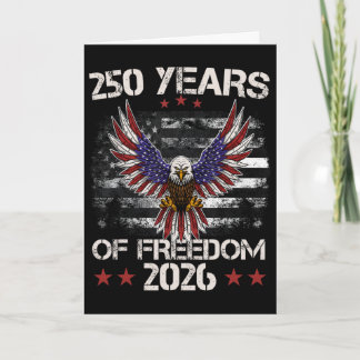 Tarjeta 4 de julio Patriótico 250 Aniversario 250 Años