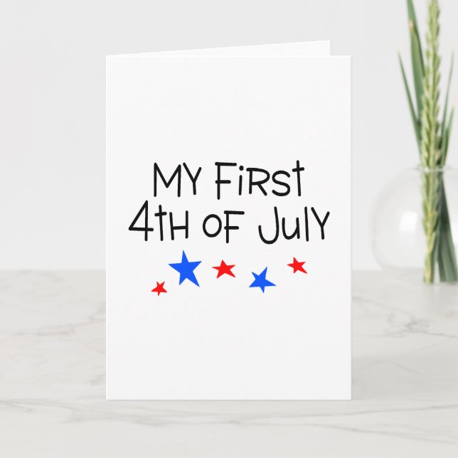 Tarjeta 4 de julio Primer 4 de julio (estrellas) (Anverso)