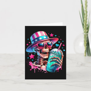 Tarjeta 4 De Julio Skeleton Retro Trendy Mom Skull Mama L