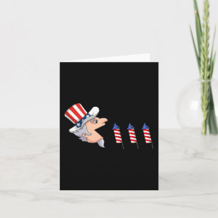 Tarjeta 4 De Julio Tío Sam American Fuegos artificiales Ch